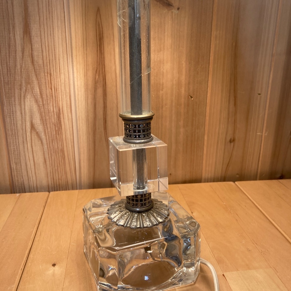 Small Medium Vintage Glass Table Lamp - Picture 4 of 6